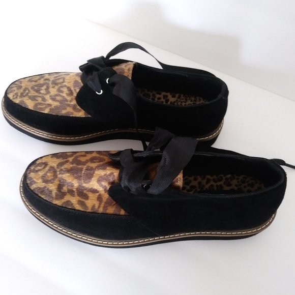 Black & Leopard Shoes - Size 8 - Picture 3 of 11